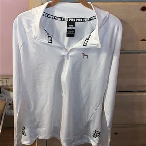 White long sleeve workout top from PINK